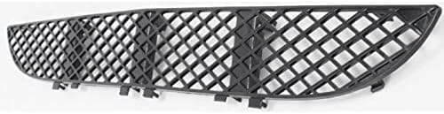 Front Bumper Center Grille Primed Plastic Direct Replacement Compatible With 2000-2002 Mercedes Benz E-Class MB1036101 2108850053