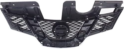 Front Grille Primed With Chrome Molding Plastic Direct Replacement Compatible With 2014-2015 Nissan Rogue NI1200258 623104BA0A