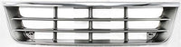 Front Grill Chrome Shell With Primed Insert Plastic Direct Replacement Compatible With 1992-1996 Ford Econoline Van Super Duty FO1200180 F2UZ8200A