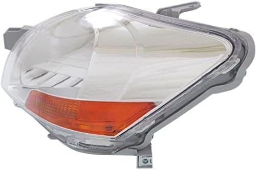 Set Of 2 Front Head Light Assembly Lens And Housing Plastic Left Driver & Right Passenger Side Direct Replacement Compatible With 2007-2011 Toyota Yaris TO2518108 TO2519108