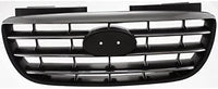 Front Grille Primed Shell With Chrome Insert Molding Plastic Direct Replacement Compatible With 2007-2010 Hyundai Elantra HY1200145 863502H000
