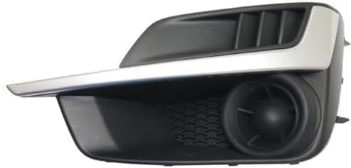 Set Of 2 Front Fog Light Cover Textured With Painted Silver Molding Plastic Left Driver & Right Passenger Side Direct Replacement Compatible With 2015-2016 Subaru Impreza