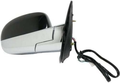 Front Power Folding Mirror Heated Chrome Base With Paintable Cap Right Passenger Side Direct Replacement Compatible With Cadillac Escalade 2007-2014 GM01ER-S 25776162