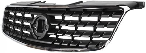 Front Grille Chrome Shell With Painted Dark Gray Insert Direct Replacement Compatible With 2005-2006 Nissan Altima NI1200213 62070ZB000