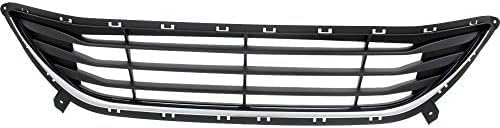Front Bumper Grille Textured Shell with Chrome Insert Direct Replacement Compatible With 2011-2013 Hyundai Elantra HY1036115 865603Y000