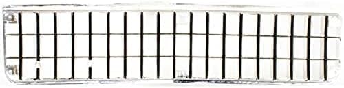 Front Grille Chrome Shell And Insert Direct Replacement Compatible With 1986-1990 Chevrolet Caprice GM1200133 14081651