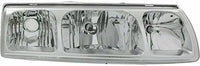 Set Of 2 Front Head Light Assembly Halogen Chrome Interior Left Driver & Right Passenger Side Direct Replacement Compatible With 2005 Saturn Vue GM2502253 GM2503253 22730381 22730382