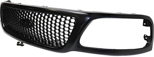 Front Grille Primed Shell And Honeycomb Insert Direct Replacement Compatible With 1999-2003 Ford F-150 FO1200381 3L3Z8200BA