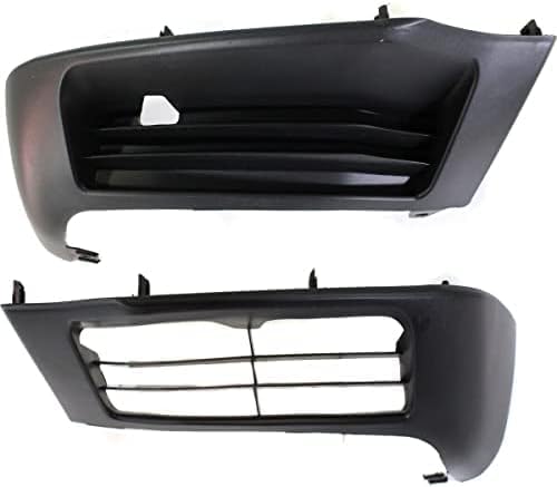 Set Of 2 Front Bumper End Cap Primed Plastic Right Passenger & Left Driver Side Direct Replacement Compatible With 2010-2012 Lexus RX350 / RX450H LX1017100 LX1016100 527110E020