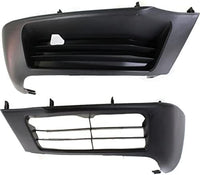 Set Of 2 Front Bumper End Cap Primed Plastic Right Passenger & Left Driver Side Direct Replacement Compatible With 2010-2012 Lexus RX350 / RX450H LX1017100 LX1016100 527110E020