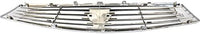 Front Grille Chrome Shell And Insert Plastic Direct Replacement Compatible With 2009 Infiniti G37 / 2007-2008 G35 IN1200116 62070JK60B