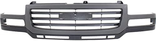 Front Grille Painted Gray Shell With Primed Insert Direct Replacement Compatible With 2003-2007 GMC Sierra 2500HD / 3500 GM1200627 19130794
