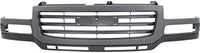 Front Grille Painted Gray Shell With Primed Insert Direct Replacement Compatible With 2003-2007 GMC Sierra 2500HD / 3500 GM1200627 19130794