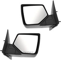 Set of 2 Front Mirror Manual Folding Non-Heated Chrome Plastic Right Passenger & Left Driver Side Direct Replacement Compatible With 2006-2011 Ford Ranger FO1320315 FO1321315