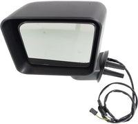 Front Power Mirror Manual Folding Heated Textured Plastic Left Driver Side Direct Replacement Compatible With 2015-2018 Jeep Wrangler CH1320390 68249847AD 68249847AC