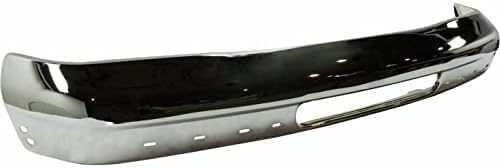 Front Bumper Chrome Steel Direct Replacement Compatible With 1992-2007 Ford E-Series FO1002348 4C2Z17757DA