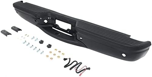 Step Bumper Assembly Primed Steel With Rear Object Sensor Hole Direct Replacement Compatible With 2000-2005 Ford Excursion REPF823904 3C7Z17906CAA-PFM