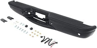 Step Bumper Assembly Primed Steel With Rear Object Sensor Hole Direct Replacement Compatible With 2000-2005 Ford Excursion REPF823904 3C7Z17906CAA-PFM
