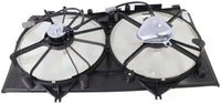 Front Radiator Dual Cooling Fan Assembly Plastic Direct Replacement Compatible with 2007-2009 Toyota Camry TO3115151 163630H010-PFM