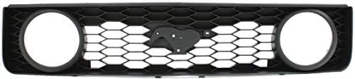 Front Bumper Upper & Lower Grille Textured Black Shell And Insert Plastic Direct Replacement Compatible With 2005-2009 Ford Mustang FO1200422 FO1036114 6R3Z8200BA 7R3Z17K945BA