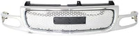 Front Grille Shell And Insert Chrome Direct Replacement Compatible With 2001-2006 GMC Yukon GM1200510 19130789