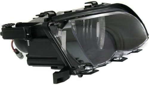 Set Of 2 Front Headlight Assembly Halogen With Black Interior Right Passenger & Left Driver Side Direct Replacement Compatible With 2002-2005 BMW 3-Series BM2502122 BM2503122
