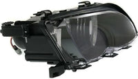 Set Of 2 Front Headlight Assembly Halogen With Black Interior Right Passenger & Left Driver Side Direct Replacement Compatible With 2002-2005 BMW 3-Series BM2502122 BM2503122