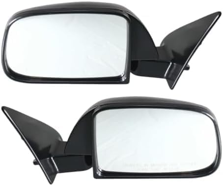 Set Of 2 Front Mirror Manual Folding Non-Heated Primed With Single Glass Right Passenger & Left Driver Side Direct Replacement Compatible With 1989-1995 Toyota Pickup TO1320112