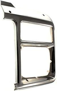 Set of 2 Front Head Light Door Bezel Rectangular Left Driver & Right Passenger Side Direct Replacement Compatible With 1979-1980 Chevrolet/GMC/Suburban/C/K Series GM2513101