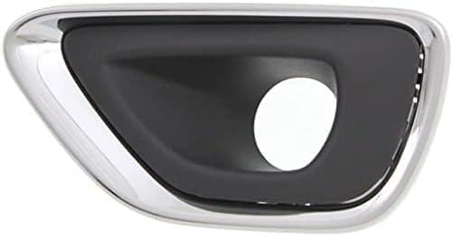 Set Of 2 Front Fog Light Molding Primed With Chrome Trim Left Driver & Right Passenger Side Direct Replacement Compatible With 2014-2016 Jeep Grand Cherokee CH1039147 CH1038147