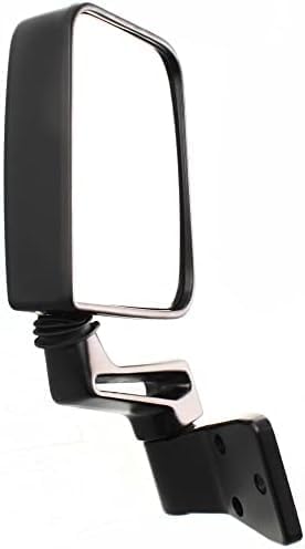 Set Of 2 Front Mirror Manual Folding Non-Heated Primed Plastic Left Driver & Right Passenger Side Direct Replacement Compatible With 1987-2002 Jeep Wrangler