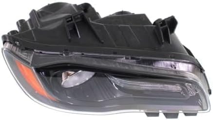 Set Of 2 Front Head Light Assembly With Black Bezel Left Driver & Right Passenger Side Direct Replacement Compatible With 2012-2014 Chrysler 300 CH2502235 CH2503235