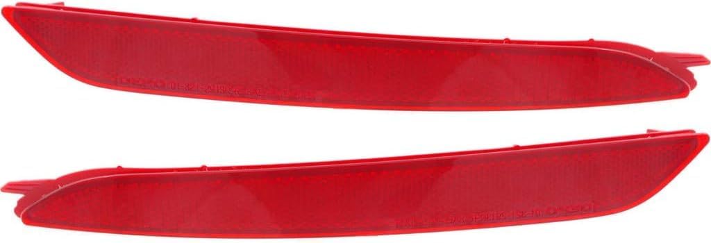 Set Of 2 Rear Bumper Reflector Left Driver & Right Passenger Side Direct Replacement Compatible With 2014-2016 Hyundai Elantra HY1185114 HY1184114 924063X200 924053X200