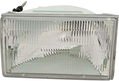 Set Of 2 Front Head Lights Assembly Halogen Plastic Left Driver & Right Passenger Side Direct Replacement Compatible With 1990-1994 Lincoln Town Car FO2503125 FO2502125