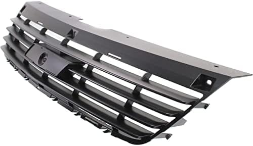 Front Bumper Upper & Lower Grille Primed Shell And Insert Plastic Direct Replacement Compatible With 2006-2008 Chevrolet Malibu GM1200537 GM1200558 15266333 15266336