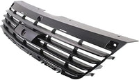 Front Bumper Upper & Lower Grille Primed Shell And Insert Plastic Direct Replacement Compatible With 2006-2008 Chevrolet Malibu GM1200537 GM1200558 15266333 15266336