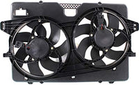 Front Radiator Dual Cooling Fan Shroud Assembly Plastic Direct Replacement Compatible with 2008-2012 Ford Escape/Mazda Tribute FO3115182 8L8Z8C607B