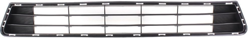 Front Bumper Cover Primed + Lower & Upper Grilles Textured Black Shell and Insert with Chrome Moldings Direct Replacement Compatible with 2015-2016 Subaru Impreza
