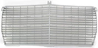 Front Grille Insert Silver Plastic Direct Replacement Compatible With 1977-1981 Mercedes Benz 280E / 1978-1985 300CD 1238880923