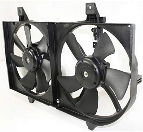Front Radiator Cooling Fan Assembly with Air Conditioning Direct Replacement Compatible with 2002-2006 Nissan Sentra NI3115123 214814Z320