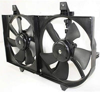 Front Radiator Cooling Fan Assembly with Air Conditioning Direct Replacement Compatible with 2002-2006 Nissan Sentra NI3115123 214814Z320