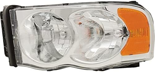 Set of 2 Front Headlight Assembly Halogen Right Passenger & Left Driver Side Direct Replacement Compatible With 2002-2005 Dodge Ram Full Size Pickup CH2503135 CH2503161 CH2502135