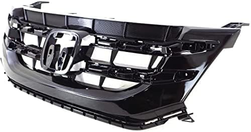 Front Grille Primed Shell And Insert Direct Replacement Compatible With 2014-2017 Honda Odyssey HO1200220 75101TK8A22