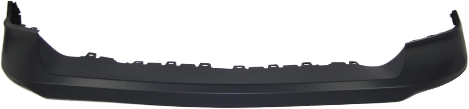 Front Bumper Chrome Steel + Upper Cover Primed + Lower Valance Air Dam Textured Direct Replacement Compatible With Ram 1500 2014-2018 CH1014108 CH1002402 CH1090147