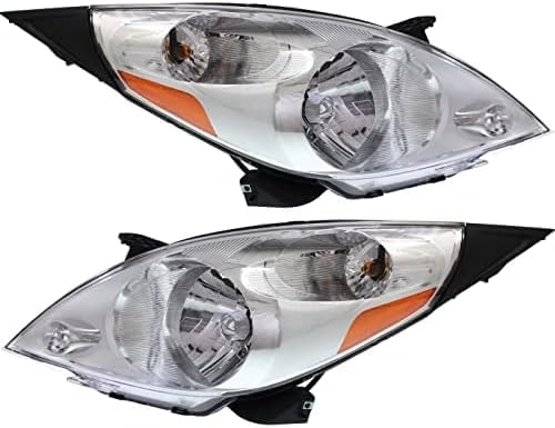 Set Of 2 Front Headlight Assembly Halogen Right Passenger And Left Driver Side Direct Replacement Compatible With 2013-2015 Chevrolet Spark GM2503368 GM2502368 95281469 95281468