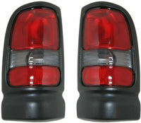 Set OF 2 Tail Light Lens And Housing Right Passenger & Left Driver Side Direct Replacement Compatible With 1994-2002 Dodge Ram 1500 2500 3500 CH2800122 CH2801122 55055265AC 55055264AC