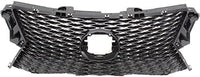 Front Upper & Lower Grille Shell And Insert Plastic Direct Replacement Compatible With 2016-2018 Lexus RX450h / 2016-2019 RX350 LX1200183 LX1200185 531110E210 531120E160