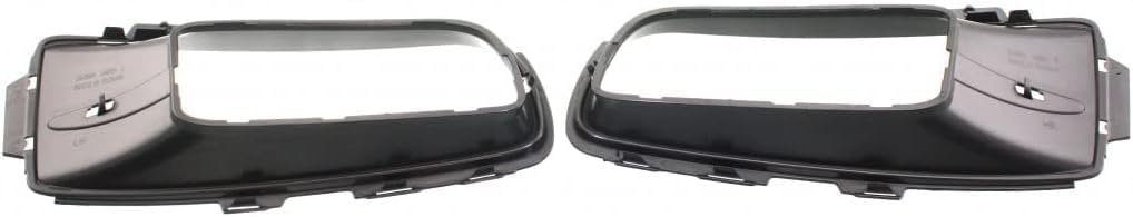 Set Of 2 Front Fog Light Trims Molding Primed With Fog-Light Hole Left Driver & Right Passenger Side Direct Replacement Compatible With 2007-2010 BMW X5 BM1099100 51117172450