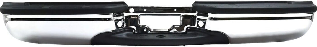 Rear Step Bumper Assembly Chrome Steel Direct Replacement Compatible With 1999-2007 Ford F-Series Super Duty FO1101141 YC3Z17906GA-PFM
