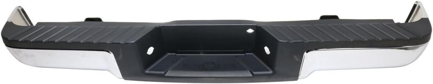 Rear Bumper Face Bar Chrome Steel Without Sensor Holes & Towing package Direct Replacement Compatible With 2009-2014 Ford F-150 FO1103160 9L3Z17906A-PFM 9L3Z17906A